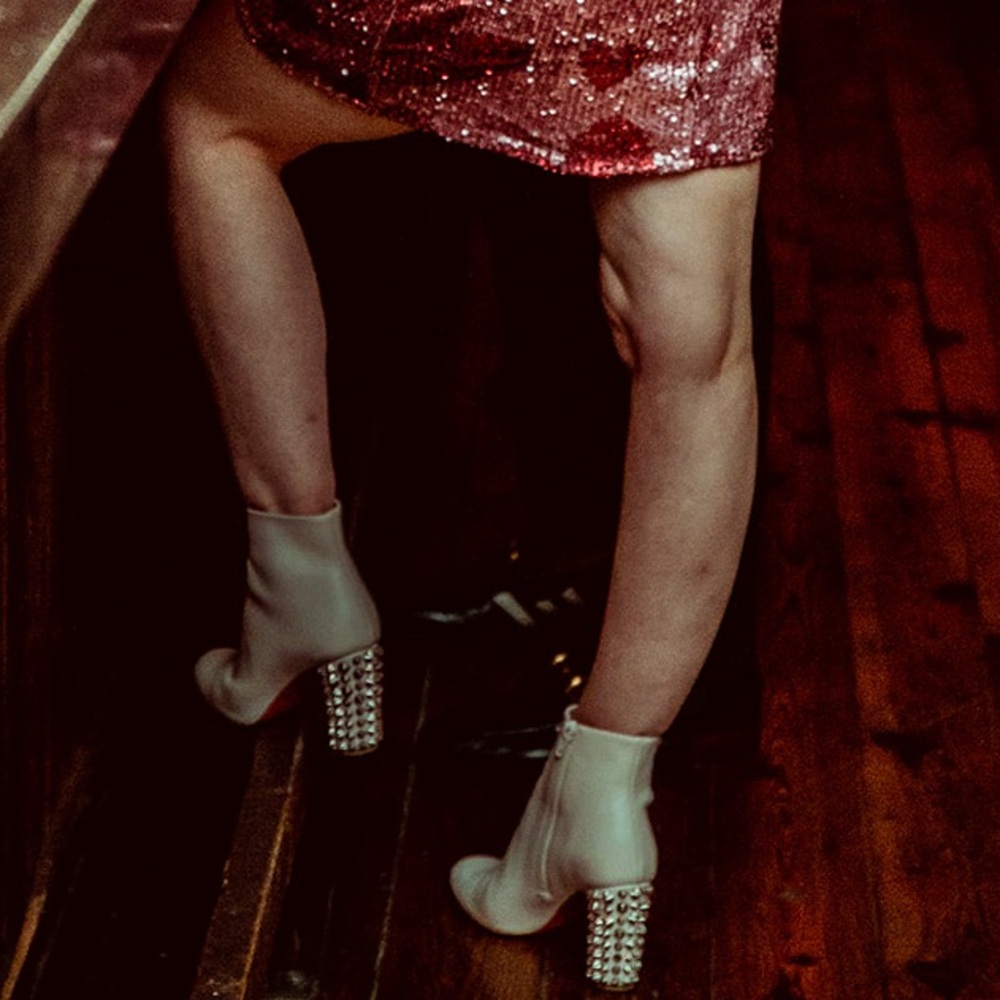 Christian Louboutin white heel booties, 37 - Picture 10 of 10
